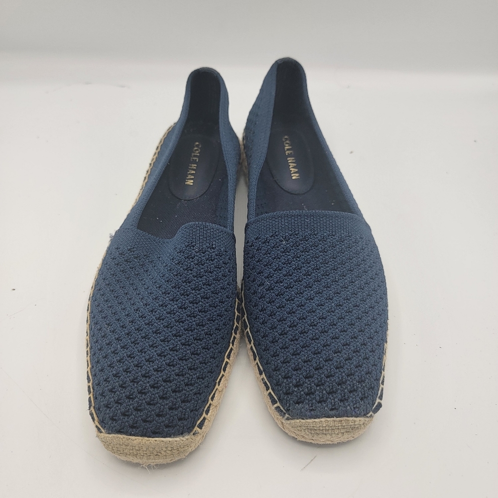 Cole Haan Navy Blue Espadrille Flats - Picture 4 of 11